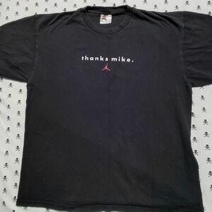 🏀🐐Vintage 90s Nike/Jordan Thanks Mike 1st Retirement double sided shirt